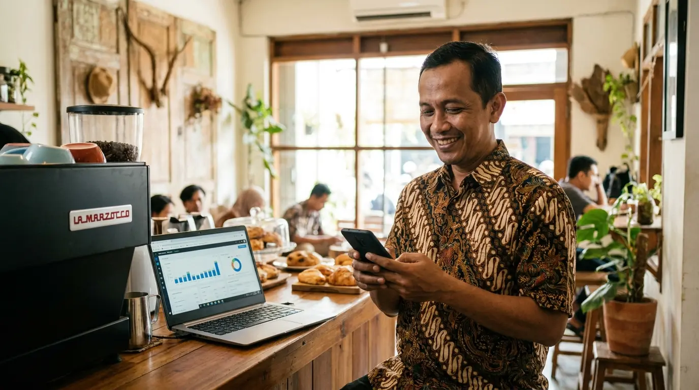 Tampilan aplikasi iPOS Cloud UMKM